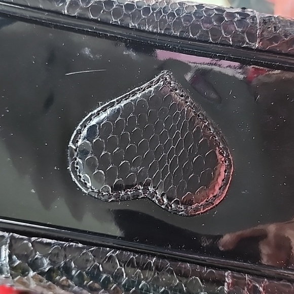 EUC Vintage Beverly Feldman Black Python Clutch Bag - Picture 9 of 12